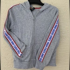 ATHLETIC WORKS Hoodie Sweatshirt Girls Size 6X High Fives And Good Vibes